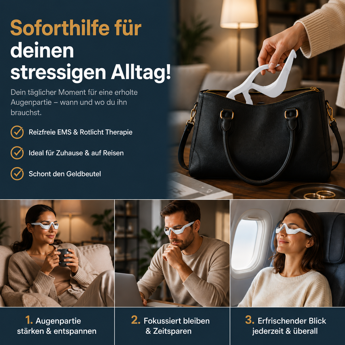 EyeMas | Augen EMS- & Rotlicht-Therapie