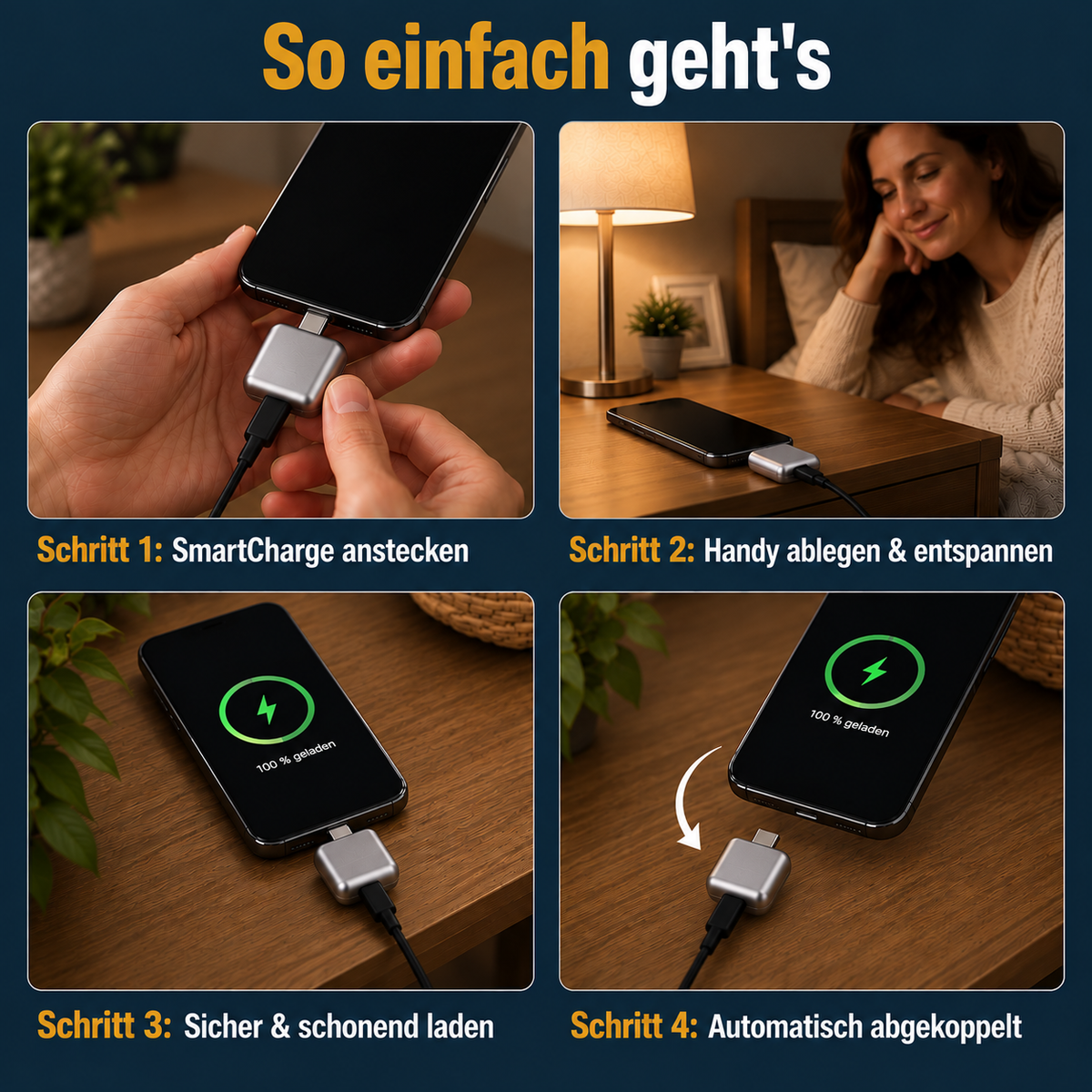 SmartCharge | Automatische Abkopplung & Anti-Überhitzung
