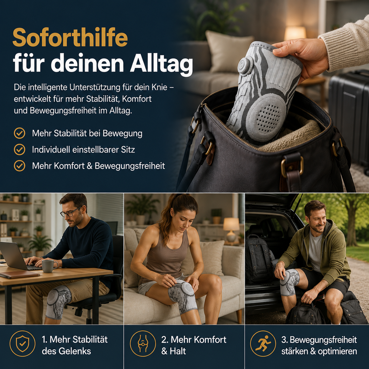 ProBrace | Anti-Rutsch & Individuell Einstellbar + Stabilisierung
