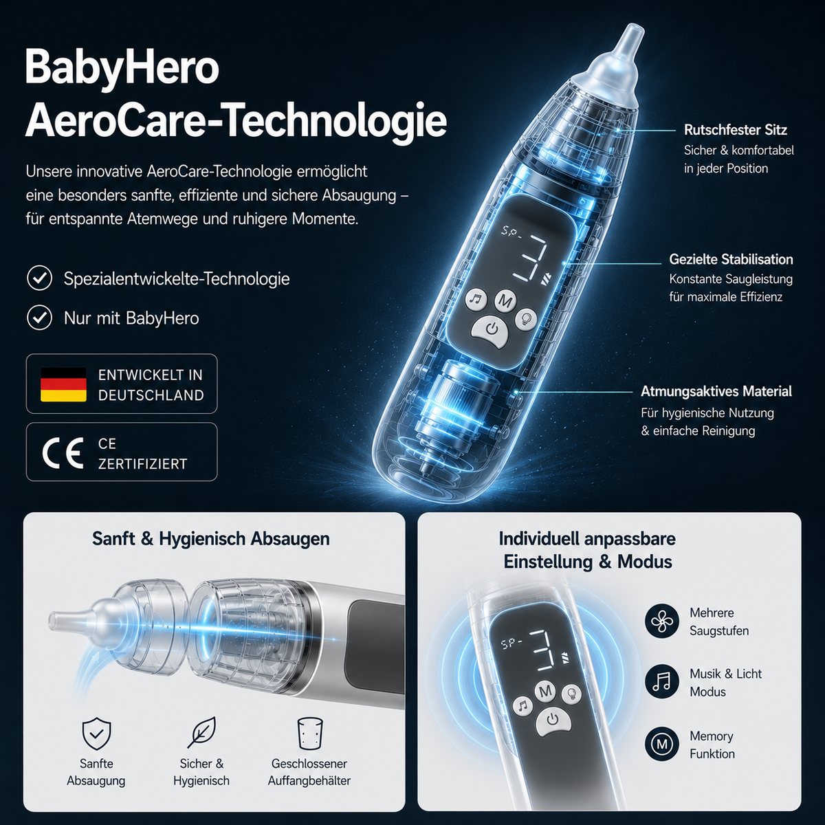 BabyHero | Automatisierter Kinder Nasensauger