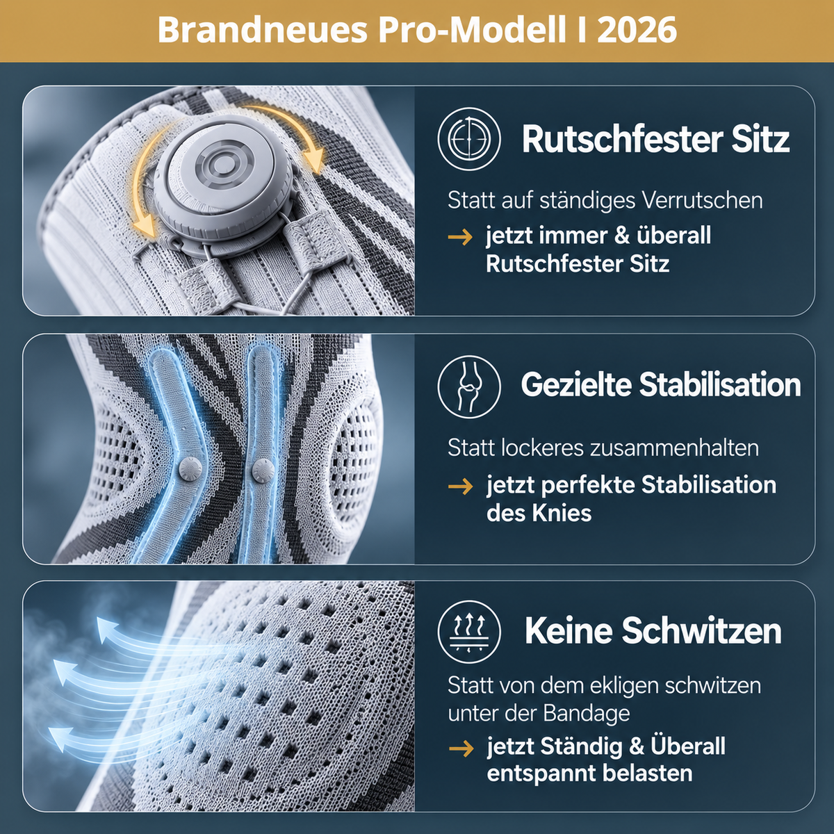 ProBrace | Anti-Rutsch & Individuell Einstellbar + Stabilisierung
