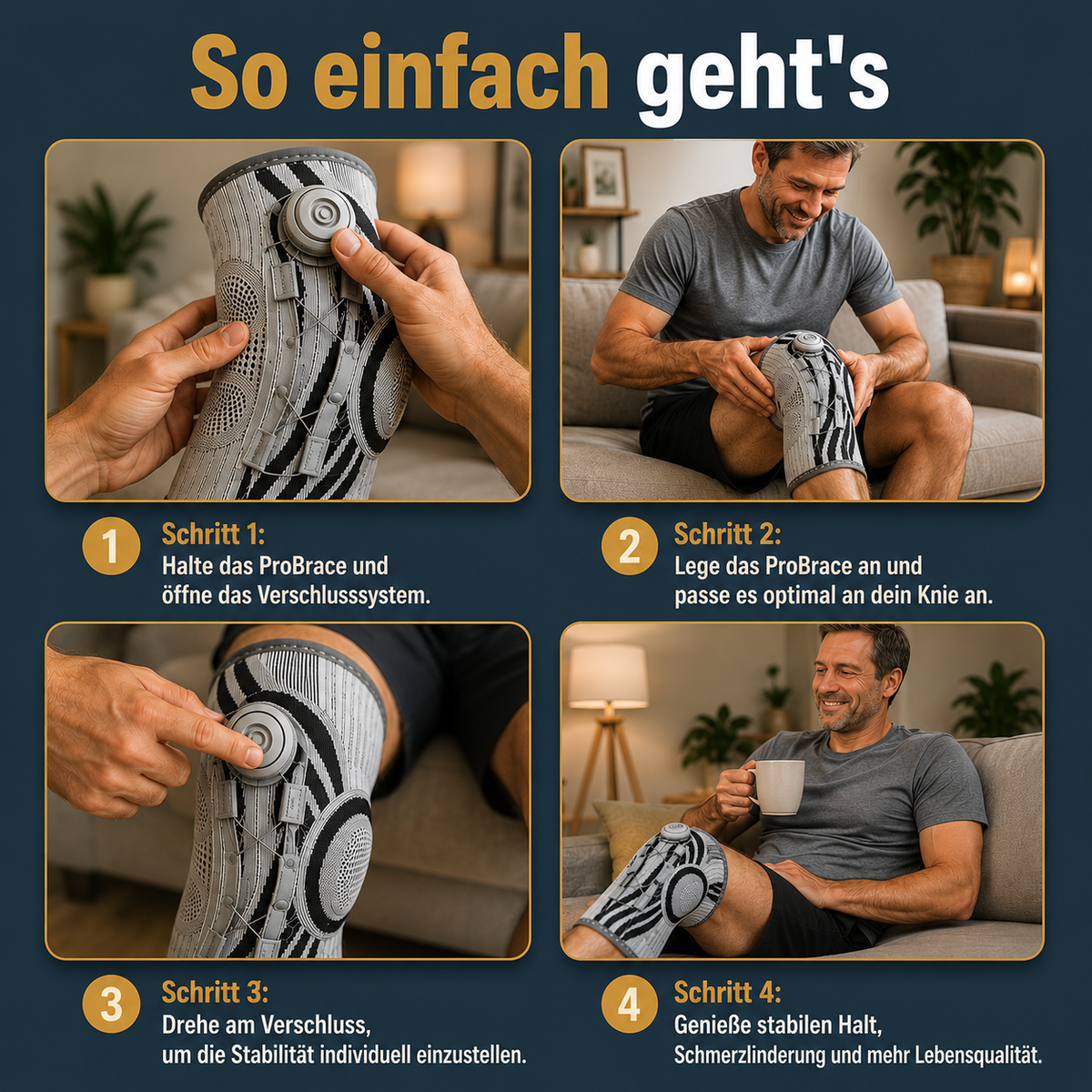 ProBrace | Anti-Rutsch & Individuell Einstellbar + Stabilisierung